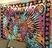 Psychedelic Celestial Indian Sun Hippie Hippy Tapestry Wall Hanging Throw Tie Dye Hippie Hippy Boho Bohemian Tye Die Hand-loomed Window Doorway Door Curtain