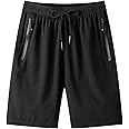 ZooYung Boys Running Shorts Quick Dry Lightweight Athletic Shorts with Zipper Pockets for Workout Gym Training Outdoor