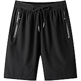 ZooYung Boys Running Shorts Quick Dry Lightweight Athletic Shorts with Zipper Pockets for Workout Gym Training Outdoor