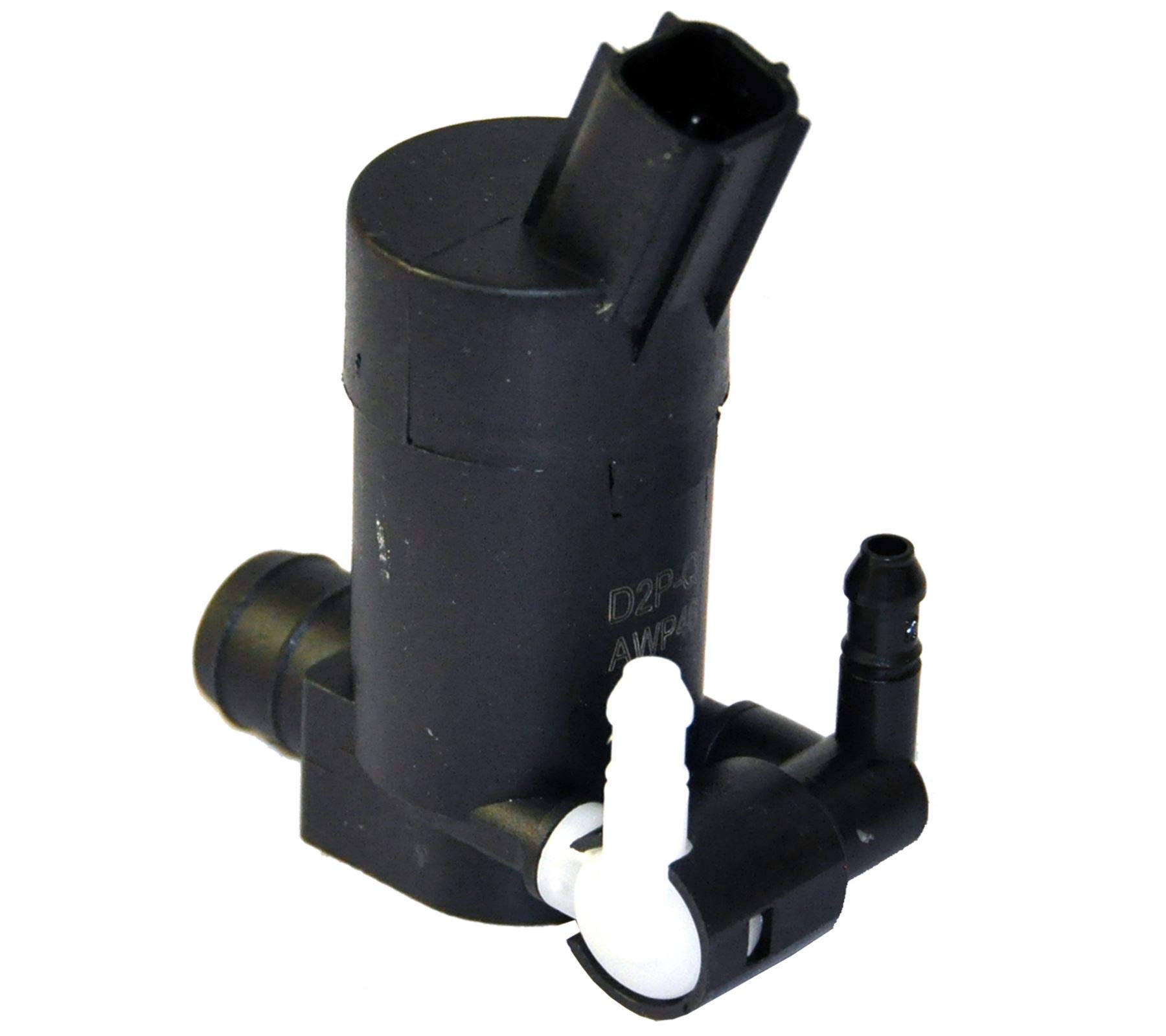 D2P Front Twin Outlet Windscreen Washer Pump Replacement | Compatible With 07-10 Ford C-Max, 03-07 Focus C-Max, 04-12 Focus Mk2, 06-12 Volvo C30, 03-12 Volvo V50, 99-08 V70 Mk2, 07-18 XC70 Mk2 | AWP46