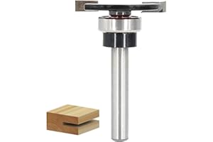 SICWOOD Top Bearing Slot Cutter Router Bit 1/4 Shank, 5/32" Height, 5/16" Depth, Slotting Cutter Router Bit, Slot Cutting Bit
