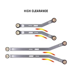 INJORA Aluminum High Clearance 4 Links Set for 1/24
