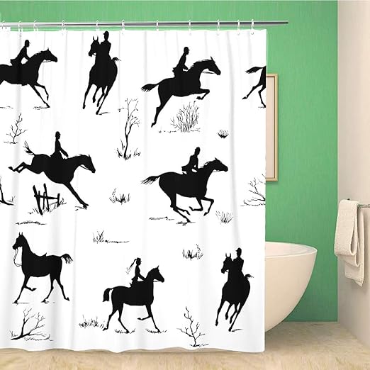 Amazon Com Rouihot 60x72 Inches Shower Curtain Set With Hooks