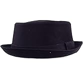 Men's Everyday Cotton All Season Porkpie Boater Derby Fedora Sun Hat