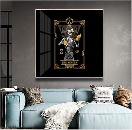 Suuyar Esqueleto HD Resumen Carteles E Impresiones Cráneo Lienzo