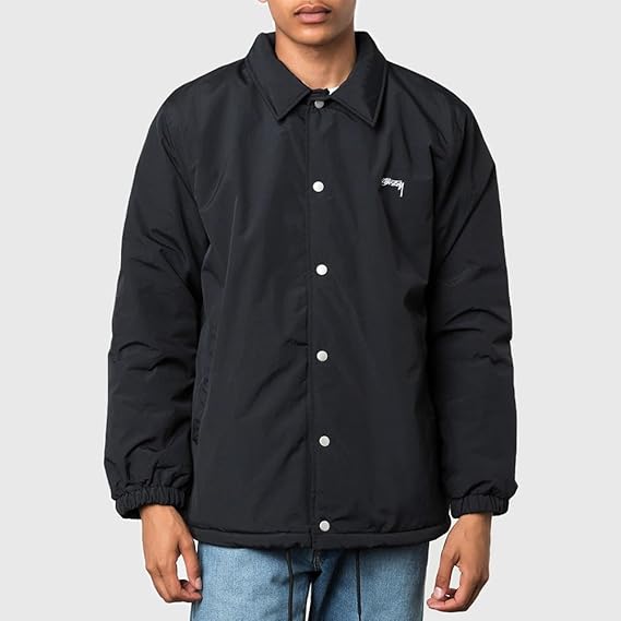 Amazon ステューシー Stussy Smooth Stock Coach Jacket ファー ジャケット アウター 裏起毛 メンズ スチューシー Stussy Black Black Xl 並行輸入品 コート ジャケット 通販