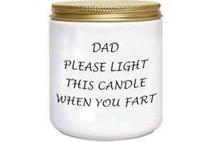 BFJLIFE Gifts for Dad from Daughter or Son Funny Unique Novelty Lavender Scented Soy Candle for Fathers Day Birthday Valentines Day Light This Candle When You Fart