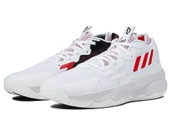 adidas Unisex Dame 8 Basketball Shoe, White/Vivid