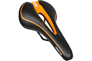 GORIX Bike Saddle Seat Comfortable Cushion with Rail Mountain Road Bicycle for Men and Women (GX-C19)