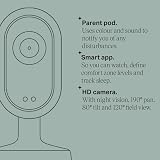 Tommee Tippee Dreamsense Smart Baby Monitor Night Vision 10m 2-Way Talk App WiFi view 6