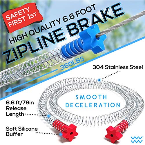 HiNa Zip Line Kit 80ft Zipline Kits for Backyard Kids Play Set Zipline