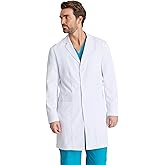 BARCO Verse Lab Coat for Men - Professional, 3-Pocket, 3-Button Closure Long Sleeve 38" Men's Lab Coat