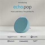 Echo Pop | Full sound compact smart speaker with Alexa - Midnight Teal + 4 months of Amazon Music Unlimited FREE