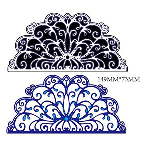 VESNIBA 2018 New Flower Heart Metal Cutting Dies Stencils DIY Scrapbooking Album Paper Card (C, Silver) - Thumbnail 5