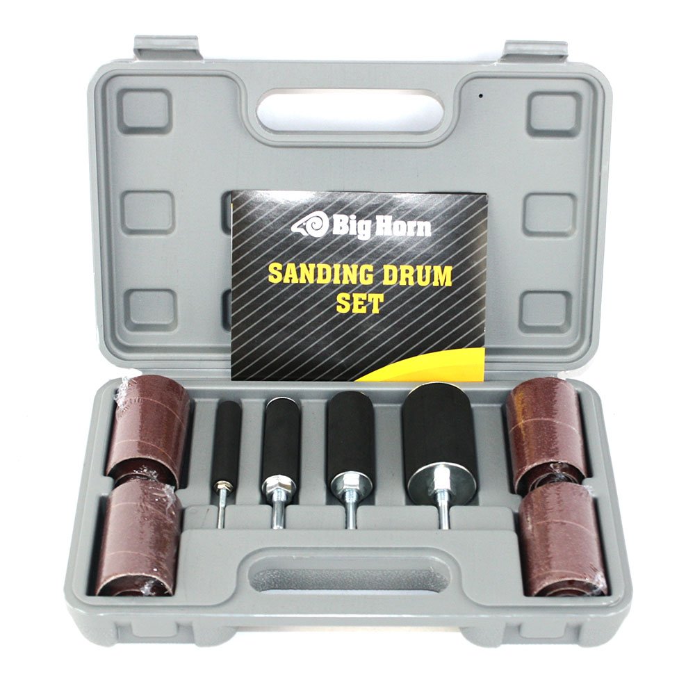 Big Horn 19521 Rubber Sanding Drum Set, 20 Piece Upward