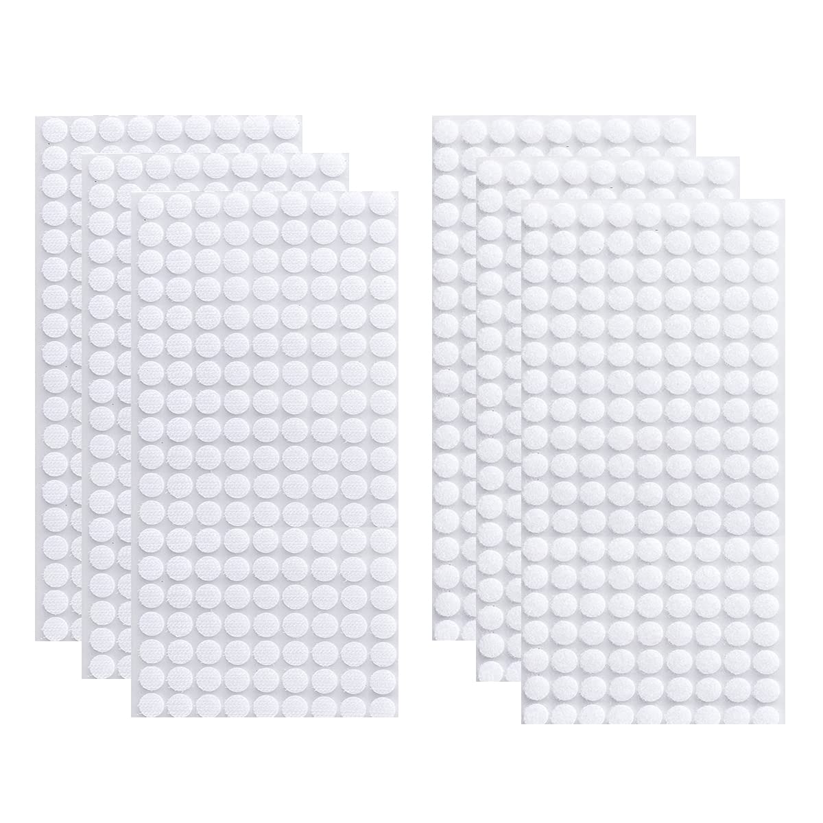 Arlent 1008 Pcs 10mm Sticky Back Coins Hook & Loop Self Adhesive dots Tapes (504 Pair)-White