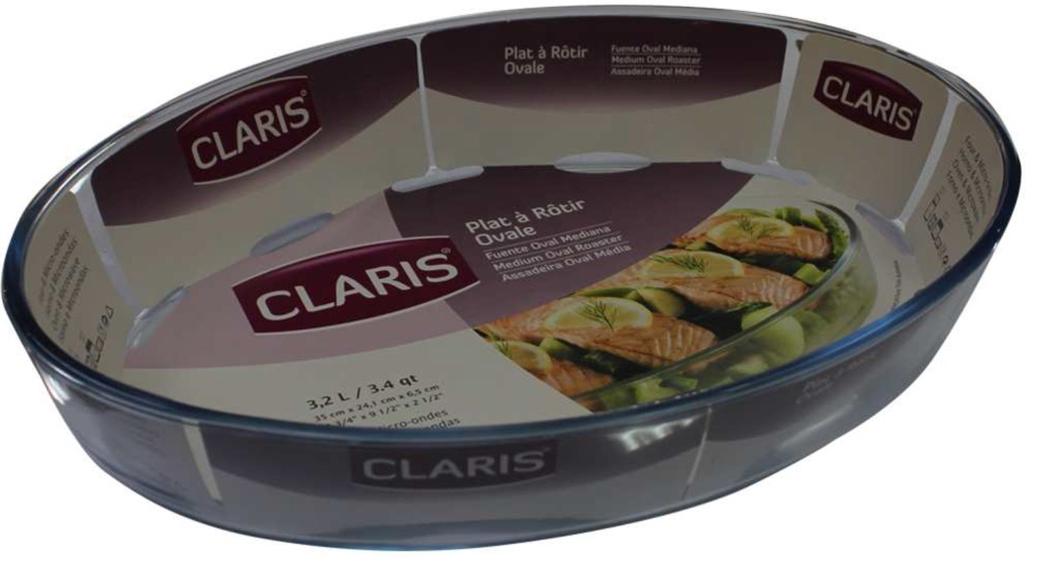 Claris Gran - Cazuela de Cristal, Forma de Fuente para el Horno ...