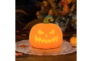 LEDHOLYT Night Light for Kids, Cute Silicone Nursery Pumpkin Lamp for Baby and Toddler, Halloween NightLight for Boys and Girls,Squishy Kawaii Bedside Lamp for Kids Room