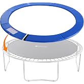 Exacme Trampoline Pad Replacement 16 15 14 13 12 10 8 Foot, Waterproof Safety Spring Cover Round Frame Pad, No Hole for Pole