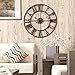 Aero Snail Vintage Retro 20-inch Dia Large Iron Metal Indoor Wall Clock with Roman Numerals ¡­