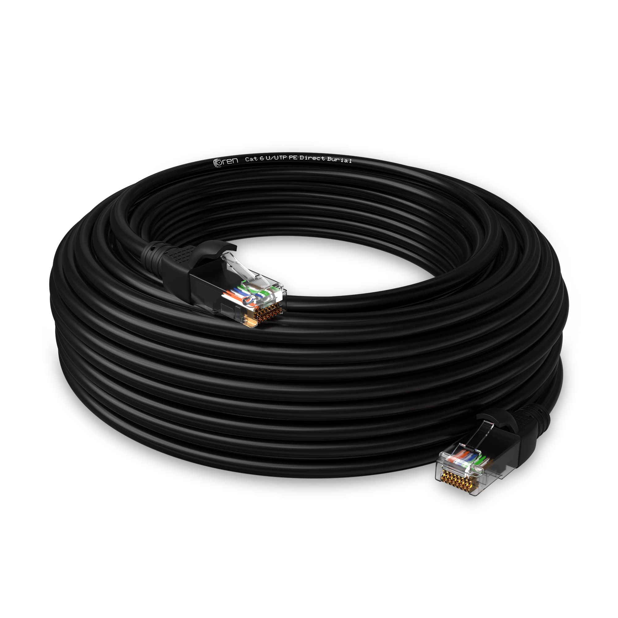 Oren CAT6 20m Outdoor Ethernet Cable LAN - Direct Burial - Patch Cord | Pure Copper 23 AWG | High-Speed 1Gbps - Premium Network Cable with RJ45 Connector | Internet, Broadband, Network Lead