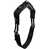 HORZE Lunging Surcingle for Horses | Nylon Roller for Training - Black - Horse