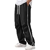 SEAUR Men's Baggy Pants Y2k Parachute Sweatpants Hiking Straight Leg Track Trousers