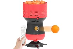 Automatic Ping Pong Ball Launcher Machine,Cordless Control,Table Tennis Serving Robot,Speed Spin Frequency Adjustable,for Pra