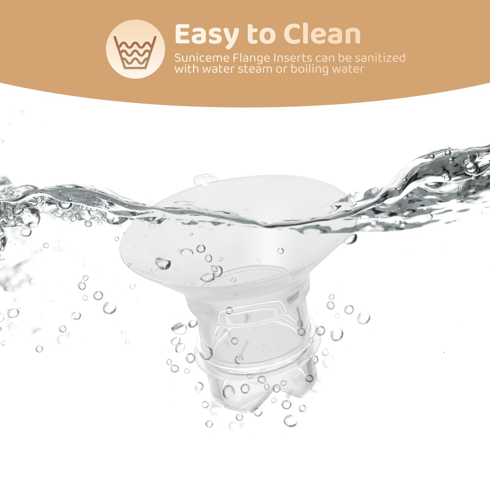 Flange Inserts 17mm Compatible with Medela/Spectra/TSRETE/Elvie/Momcozy/Bellababy Breast Pump 24mm Shields/Flanges, Reduce 24mm Nipple Tunnel Down to 17 mm, 4PCS