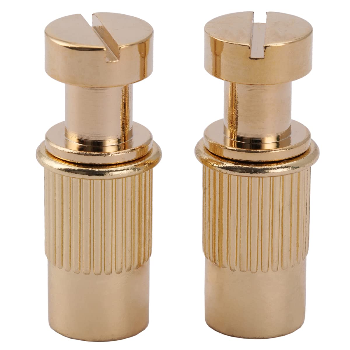 Musiclily Pro M8 Metric Stop Tailpiece Mounting Studs and Inserts Bushings Set for Epiphone Les Paul Style Electric Guitar, Gold (Set of 2) — image 1