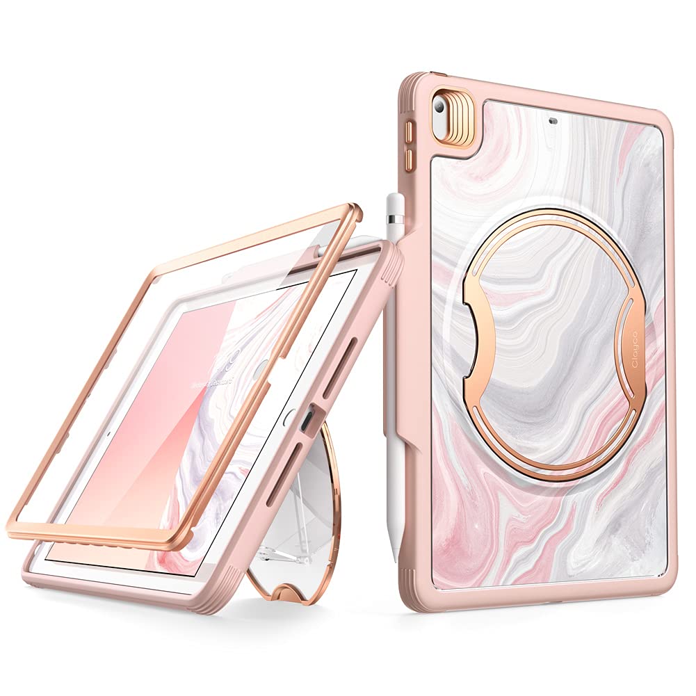 Photo 1 of Clayco Nebula Case for iPad 9th/8th/7th Generation Case 10.2 Inch 2021/2020/2019, Multi-Angle Viewing Full Body Stand Cover for iPad 10.2" with Built-in Screen Protector & Pencil Holder, Marble