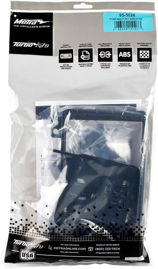Metra 95-5026 Double DIN Installation Kit for Select 2001-up Ford, Lincoln and Mercury Vehicles -Black: Car Electronics
