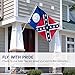 Anley Fly Breeze 3x5 Foot Old Georgia State Polyester Flag - Vivid Color and UV Fade Resistant - Canvas Header and Double Stitched - Georgia 1956-2001 Flags with Brass Grommets 3 X 5 Ft