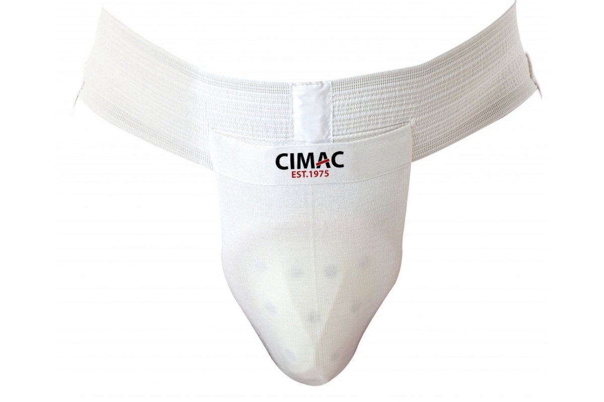 CIMAC Groin Guard - Junior Size (66 to 79cm) - Martial Arts Groin Protectors, Elasticated Material with Reinforced Removable Cup, for MMA, Boxing, Muay Thai, Kickboxing, Karate, & Other Contact Sports
