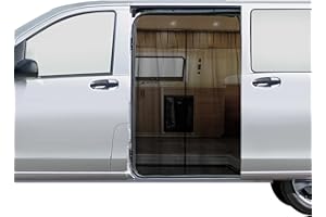 SKYJDM 59"H x 43"W Sliding Door Van Bug Screen, Magnetic Closure Van Screen Mesh Curtains, Side Door Camping Mosquito Net, Compatible with Mercedes-Benz Metris, Ford Transit Connect, Campervan, Small