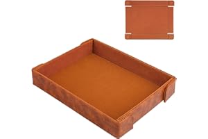 BUWEEO PU Leather Dice Tray Magnetic Folding Dice Rolling Mat with Felt Lining for Dice Games Portable Tabletop Board Games Tray