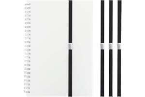 Mini Skater Elastic Planner Bands Book Page Markers for Hardcover Journal Notebook Book Lovers- Stretchy Closure Reading Straps to Holds Planner Closed, Fit Notebooks from 8" to 11” in Height, Pack of 4 (Black)