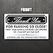 Funny Bad Parking Business Cards - Thank You For Parking So Close, You Suck At Parking Notes Cards Fake Ticket for A Gag Gift Or Prank, 3.5 x 2 Inch