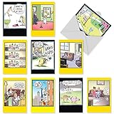 NobleWorks, Doggone Funny - 10 Adult Cartoon Birthday Cards Boxed - Assorted Hilarious Dog Bday Cards with Envelopes A1243