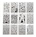 12pcs Drawing Painting Stencils Scale Template sets, Graphics Stencils for Children Creation,Scrapbooking, DIY Albums Accessories,Card and Craft Projects,Perfect for Using with Your Bullet Journal
