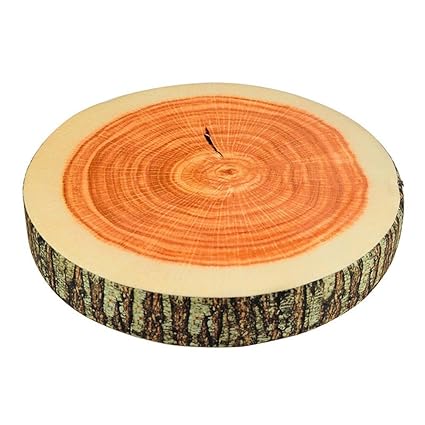 3d Wood Tree Slice Log Micro Bead Head Memory Cushion Soft Plush Chair Seat Neck Sleeping Throw Pillow Cushion For Home Office Car Round