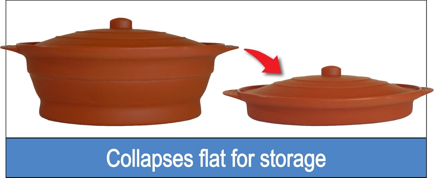 Buenas Ideas Multi-uso plegable de silicona olla en Terracota 1,2 ...