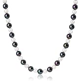 GAVU Black and White Shell Pearl Necklace for Men, Men’s Beaded Necklace