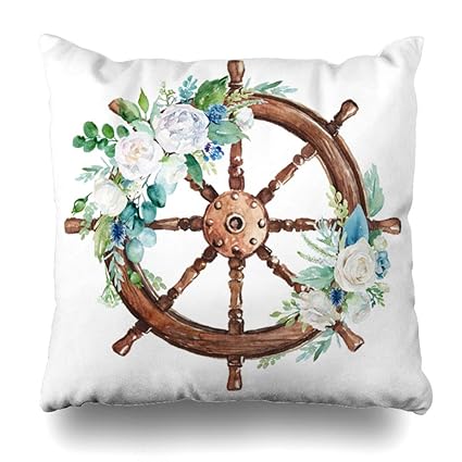 Amazon Com Ahawoso Throw Pillow Cover Set Watercolor Nautical