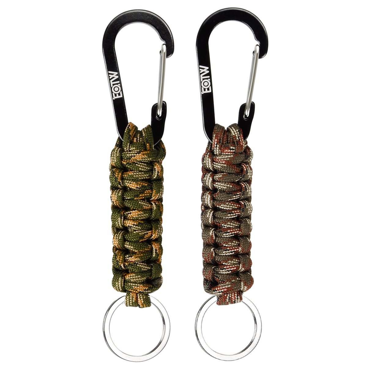 Keychain/Keyring with Snap Hook Carabiner Clips, Lanyard Key Chain with