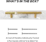 LONTAN 12 Pack Gold Cabinet Handles 128mm Center to Center 5in view 9