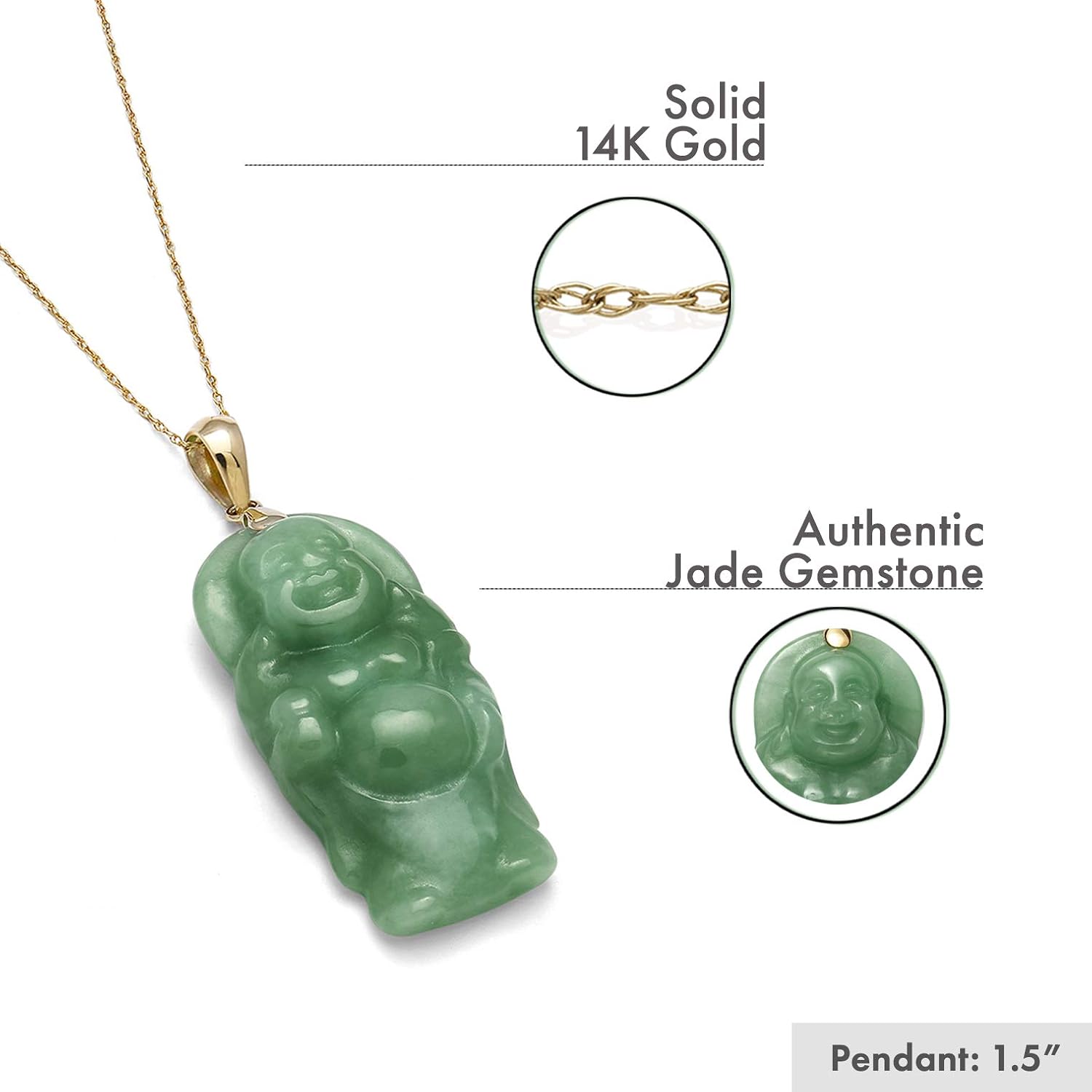 Jade Stone Buddha Necklace Outlet, 53 