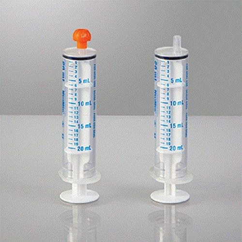 Devine Medical NeoMed Oral Dispensers with Tip Caps, 20mL (Clear/Blue Markings)