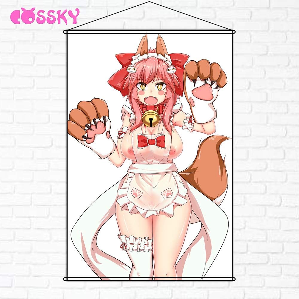 Amazon Cossky タペストリー Fate Grand Order フェイト グランド オーダー Fgo タマモキャット 玉藻の前 ポスター アニメの絵 掛ける絵 巻物 軸物 オタク品 約70cmx100cm アニメ 萌えグッズ 通販