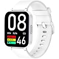Smart Watch for Men Women, Cloudpoem 1.7" HD Screen Fitness Tracker Heart Rate & Blood Oxygen Monitor Sleep Tracker Steps Counter Watch Compatible with iPhone & Android Phones Waterproof (White)